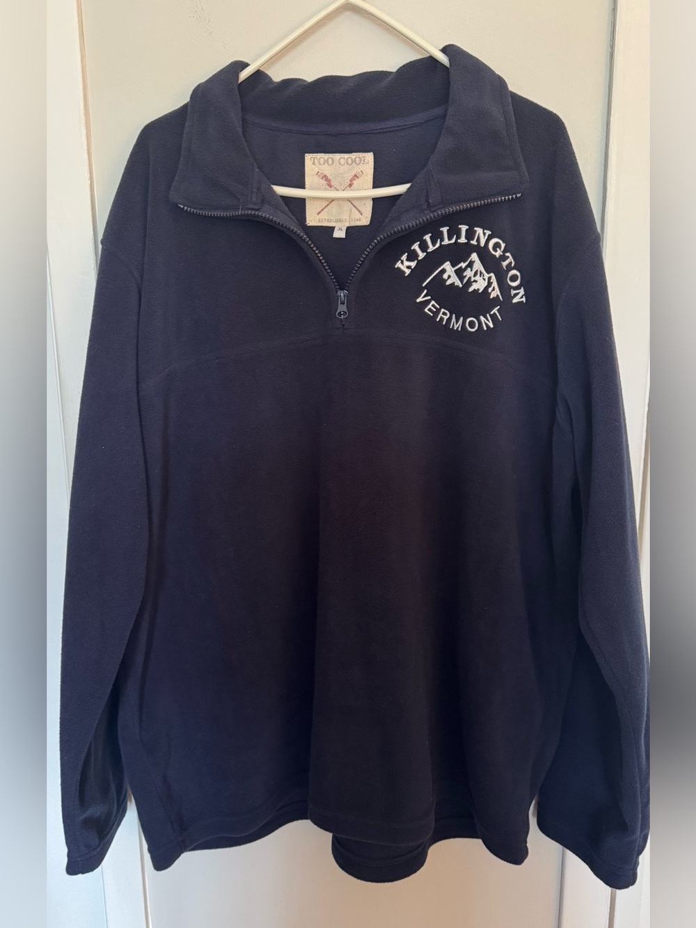 Navy Half-Zip Fleece Pullover with Killington Vermont Logo
